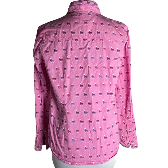 Panhandle Long Sleeve Llama Button Down Blouse Size Medium - Picture 2 of 9